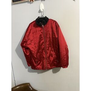 Vintage‎ LAVONQuilted Jacket Coat Puffer Jacket Lined Zipper Size Large Red